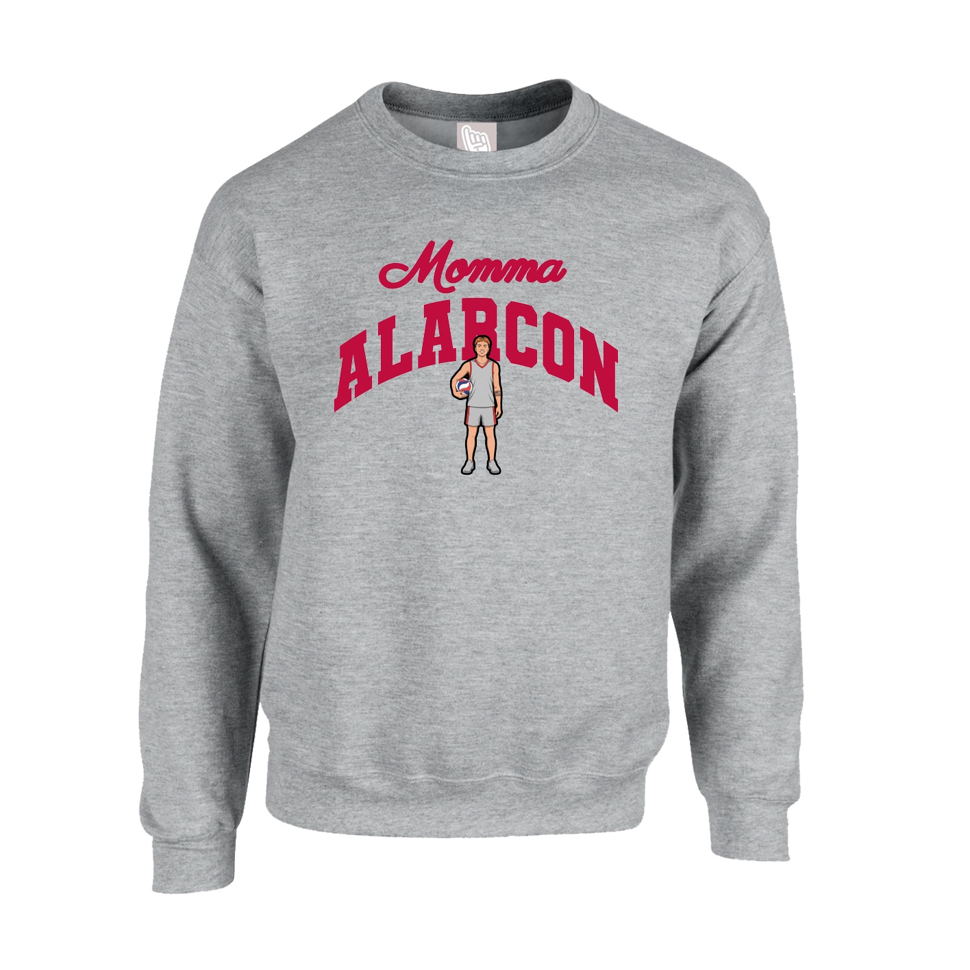 Fleece Crew — Mothers Day Arch in Grey
