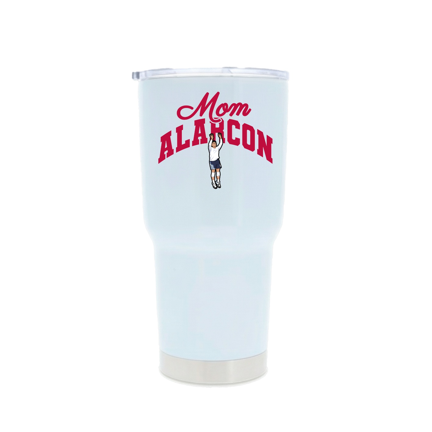 30oz Stainless Steel Tumbler — Mothers Day Arch in White