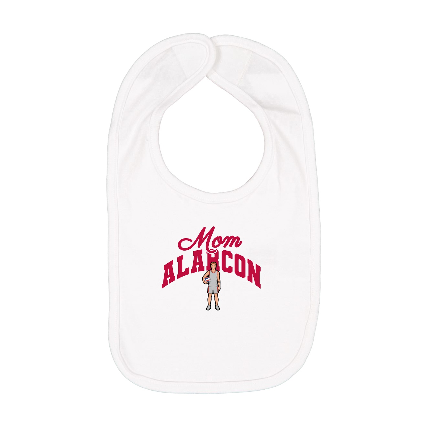 Infant Bib — Mothers Day Arch in White