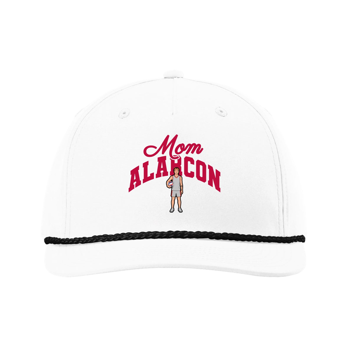 Five-Panel Classic Rope Cap — Mothers Day Arch in White