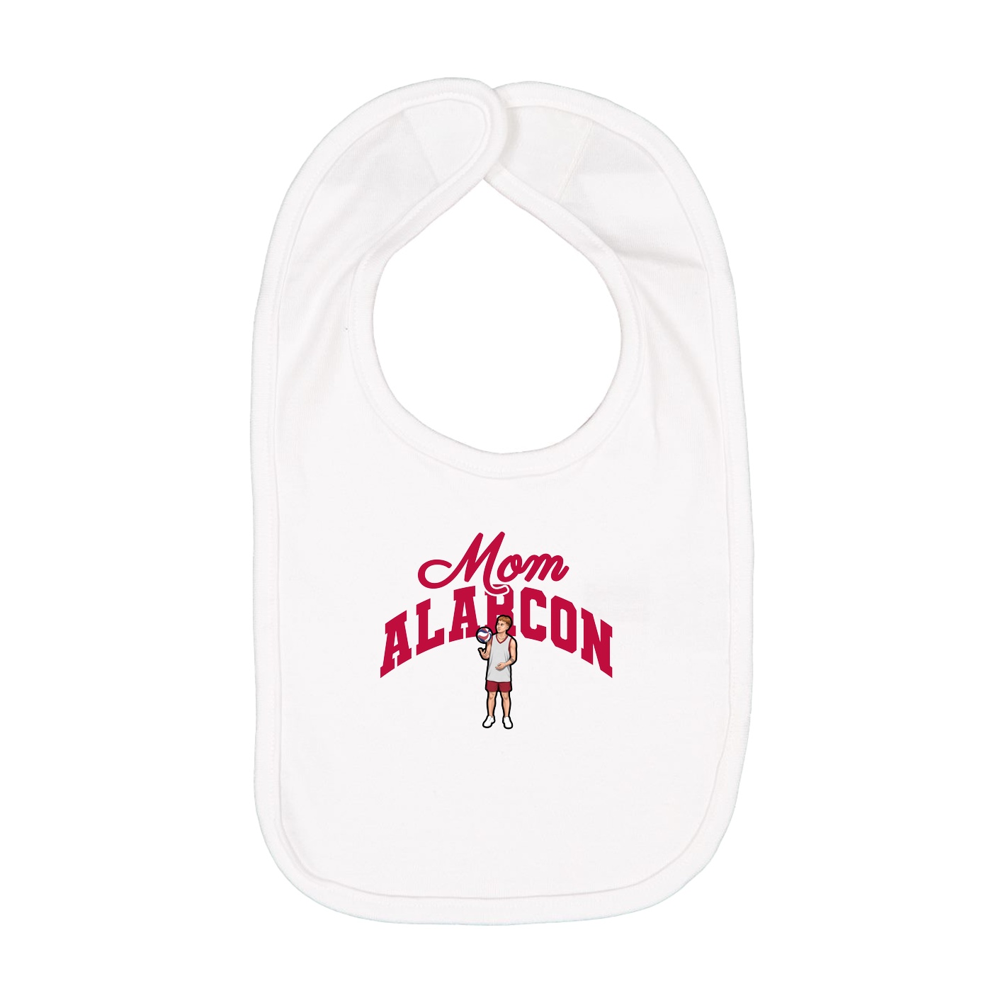 Infant Bib — Mothers Day Arch in White