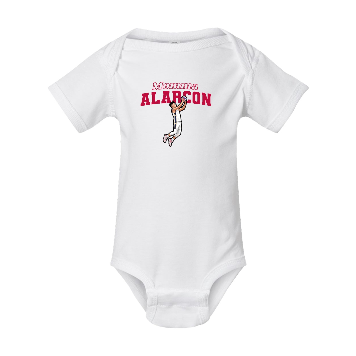 Baby Onesie — Mothers Day Block in White