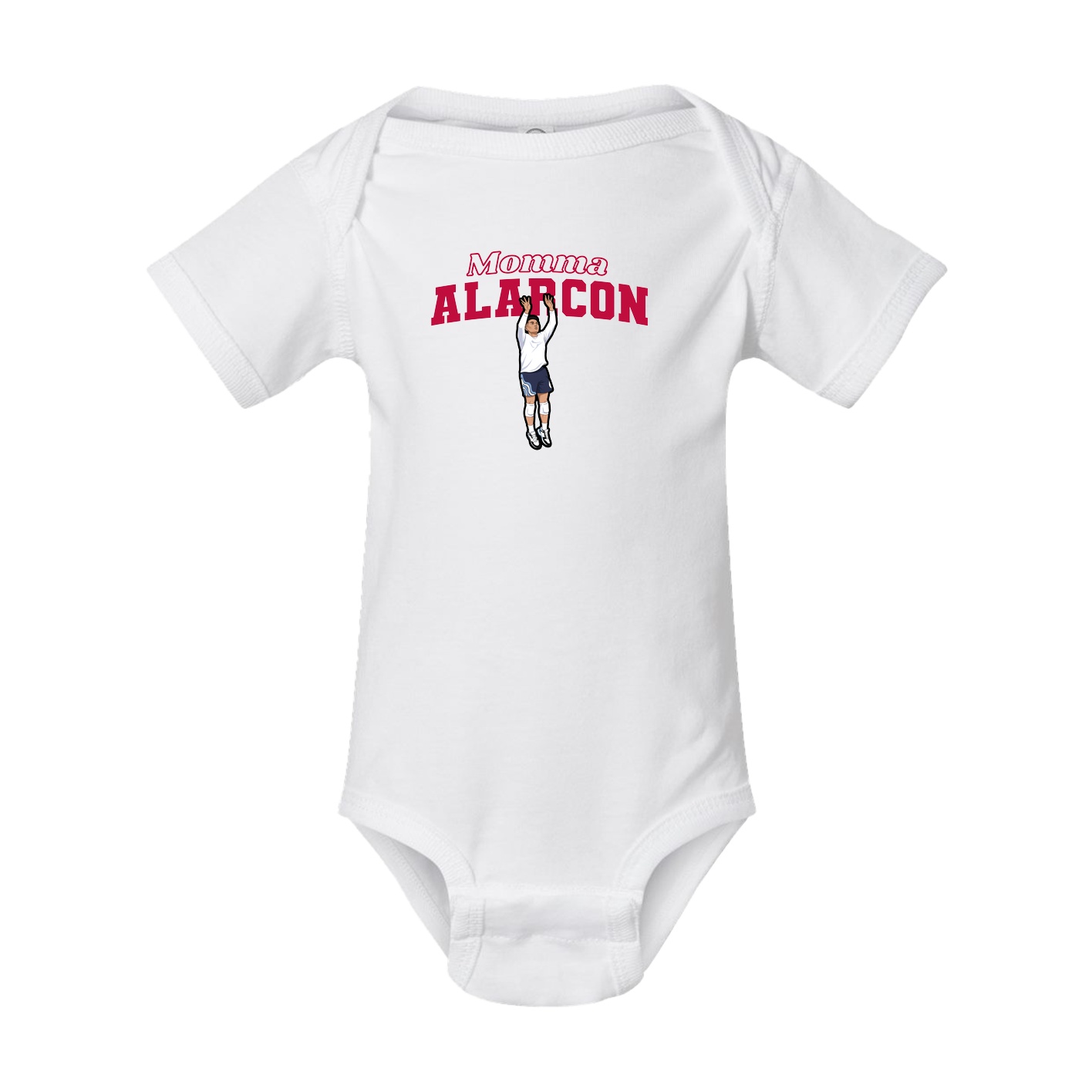 Baby Onesie — Mothers Day Block in White