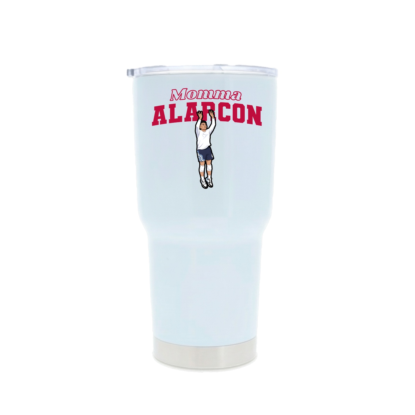 30oz Stainless Steel Tumbler — Mothers Day Block in White