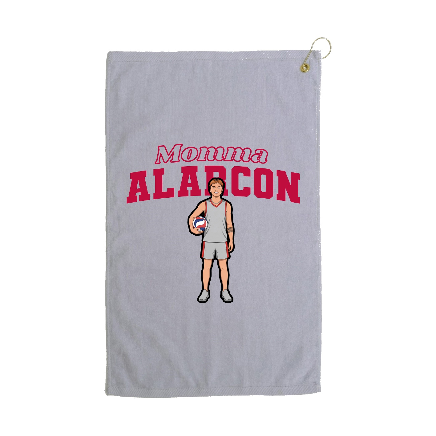Golf Towel — Mothers Day Block in Grey