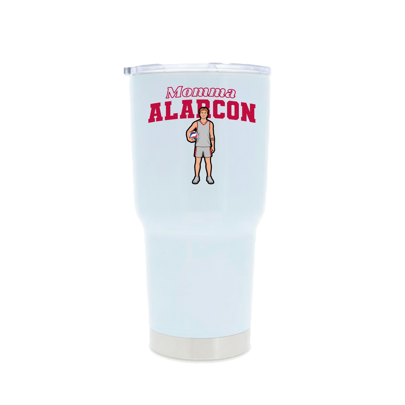30oz Stainless Steel Tumbler — Mothers Day Block in White