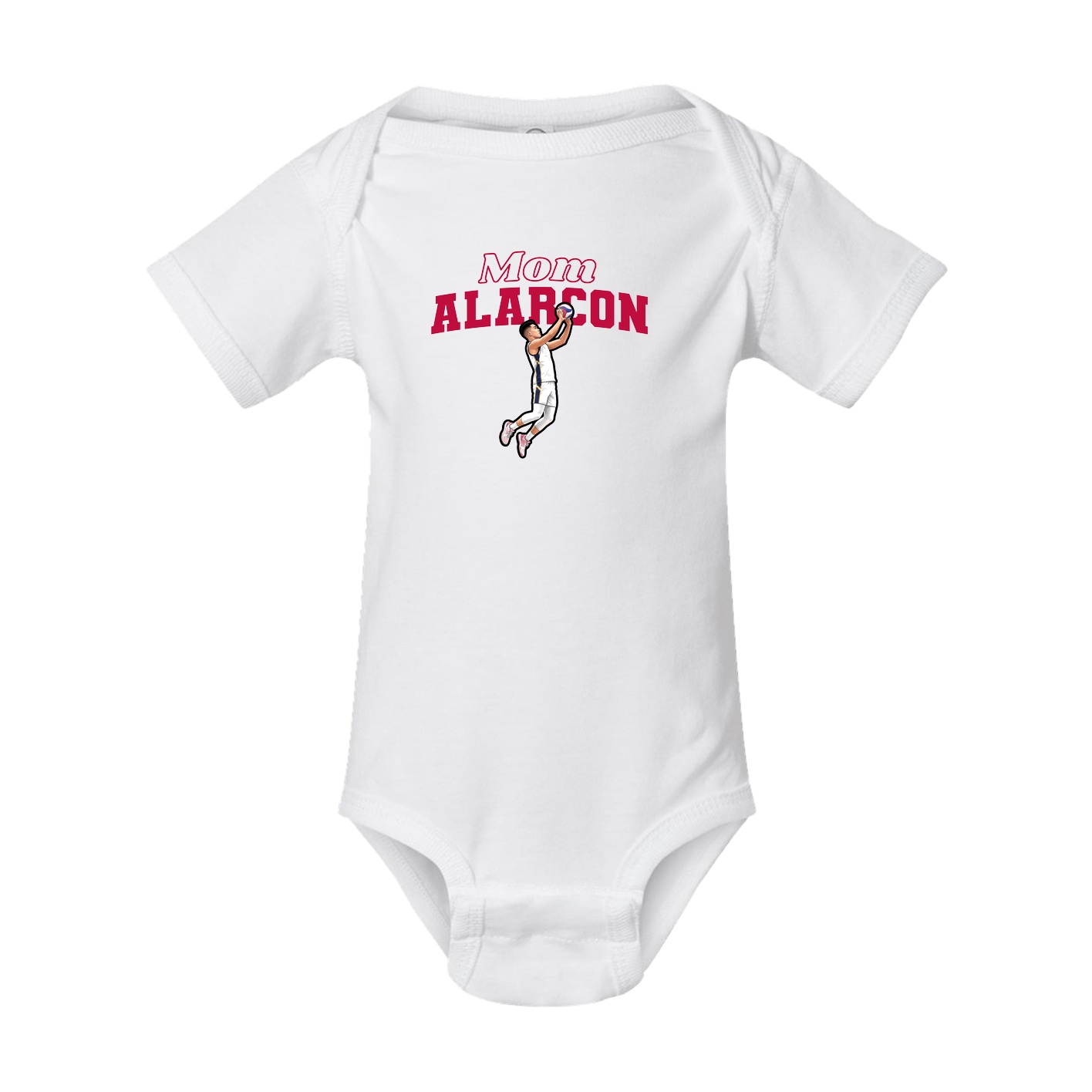 Baby Onesie — Mothers Day Block in White