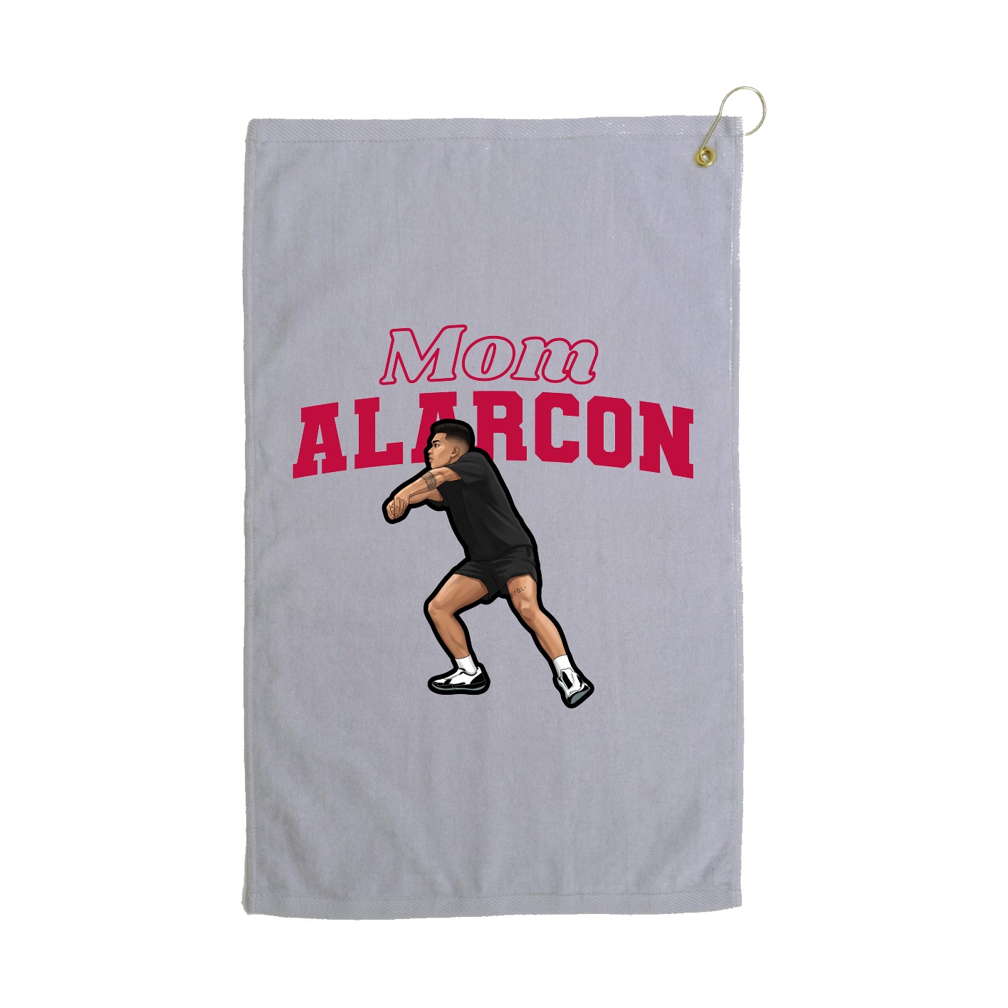 Golf Towel — Mothers Day Block in Grey