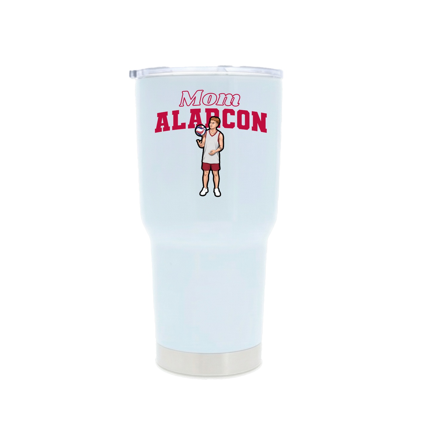 30oz Stainless Steel Tumbler — Mothers Day Block in White