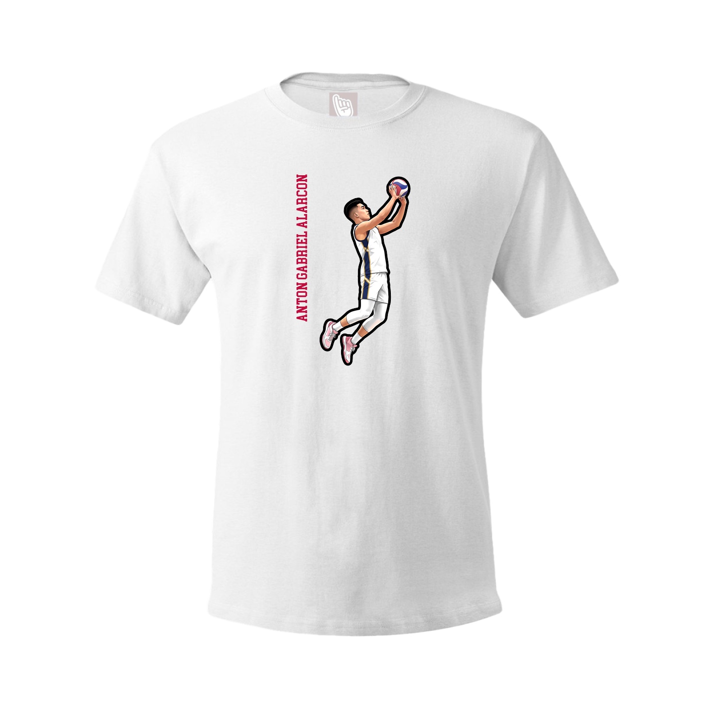 Youth Tee — Name Vertical in White