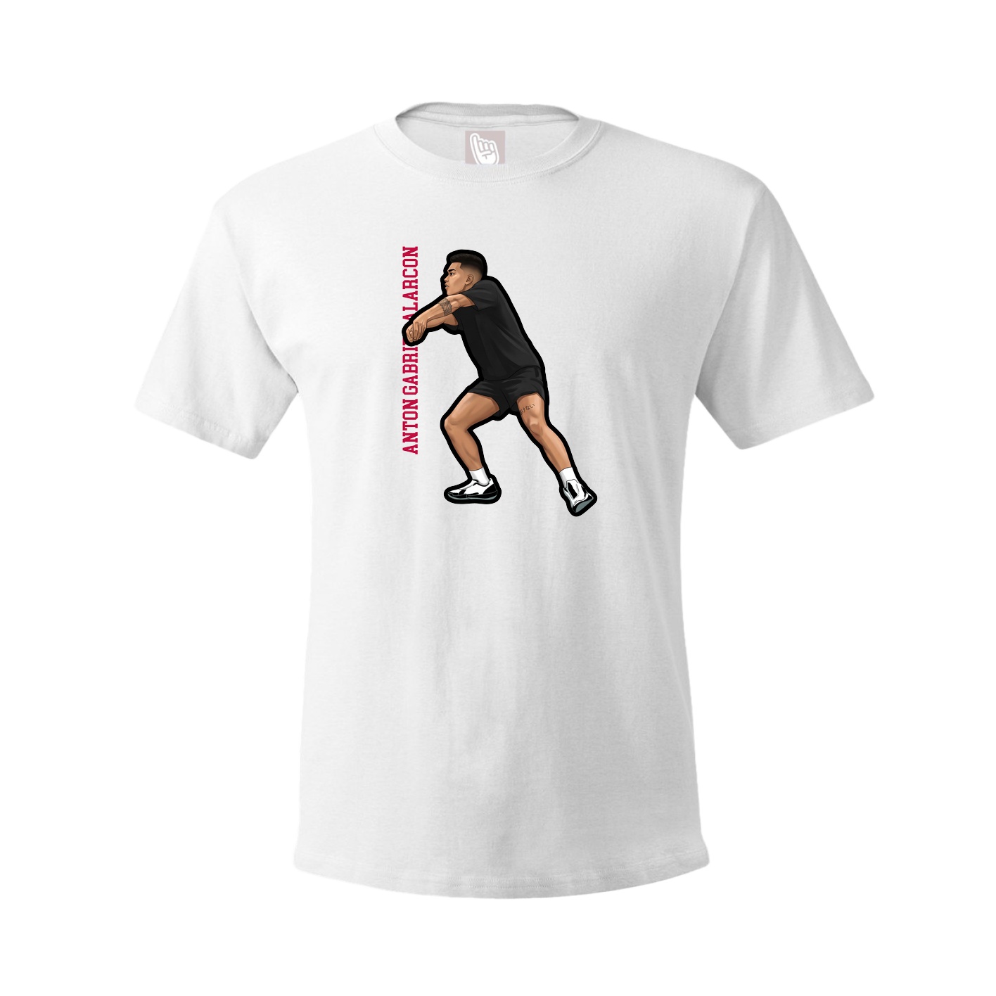 Tee — Name Vertical in White