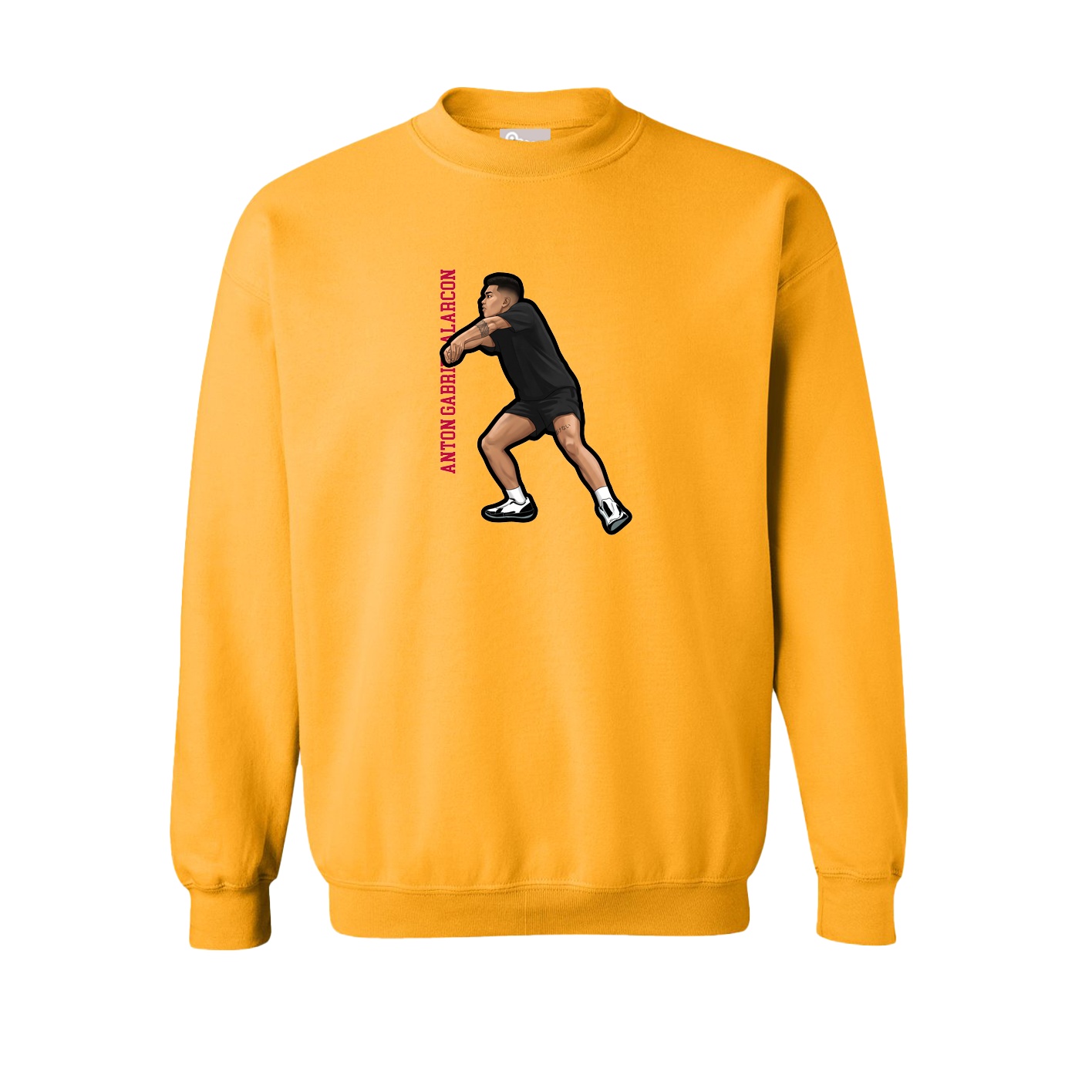 Fleece Crew — Name Vertical in Gold