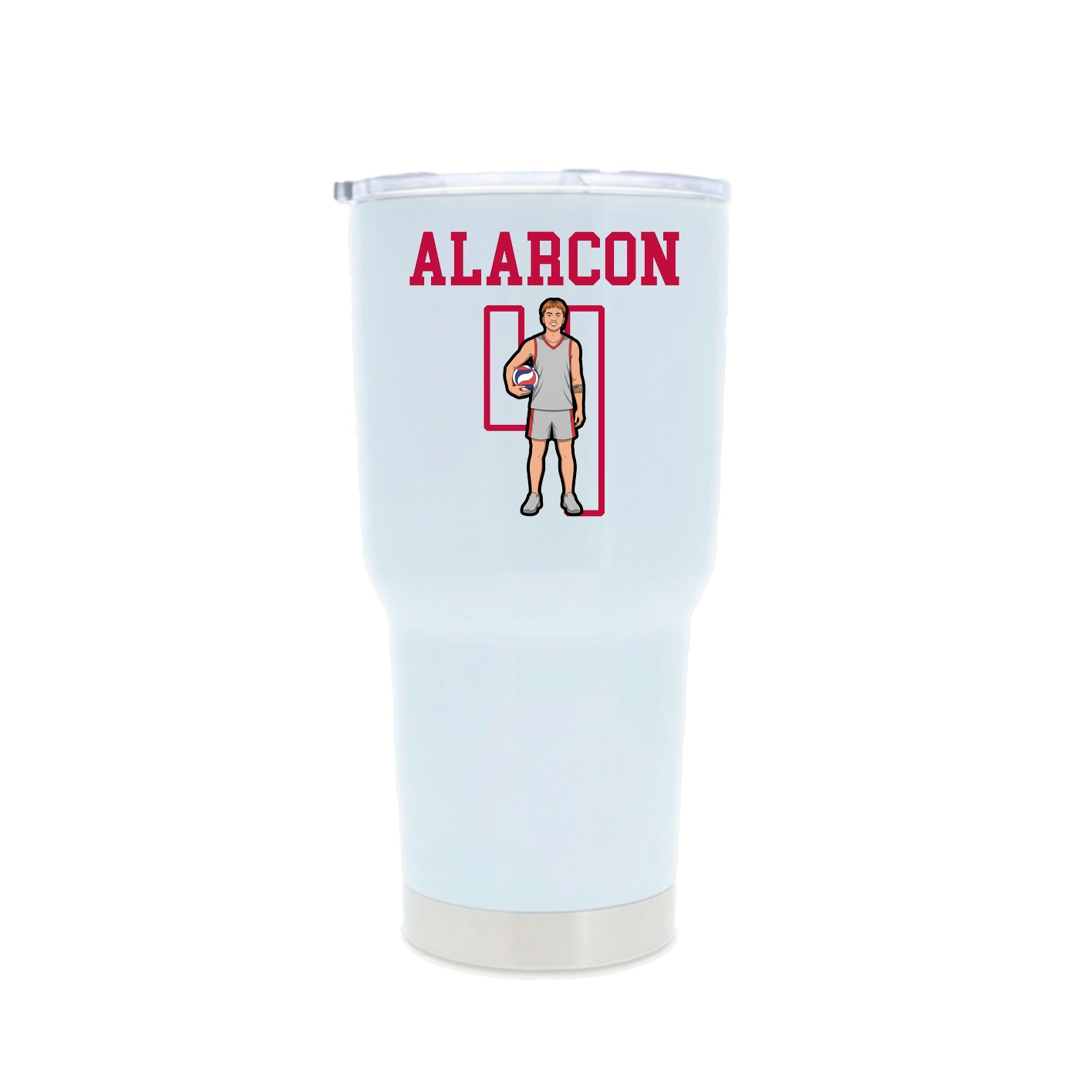 30oz Stainless Steel Tumbler — Shirsey in White
