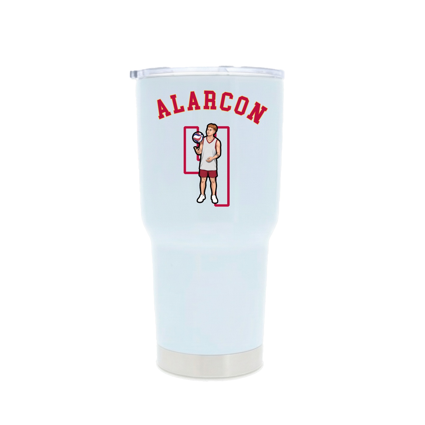 30oz Stainless Steel Tumbler — Shirsey Arch in White