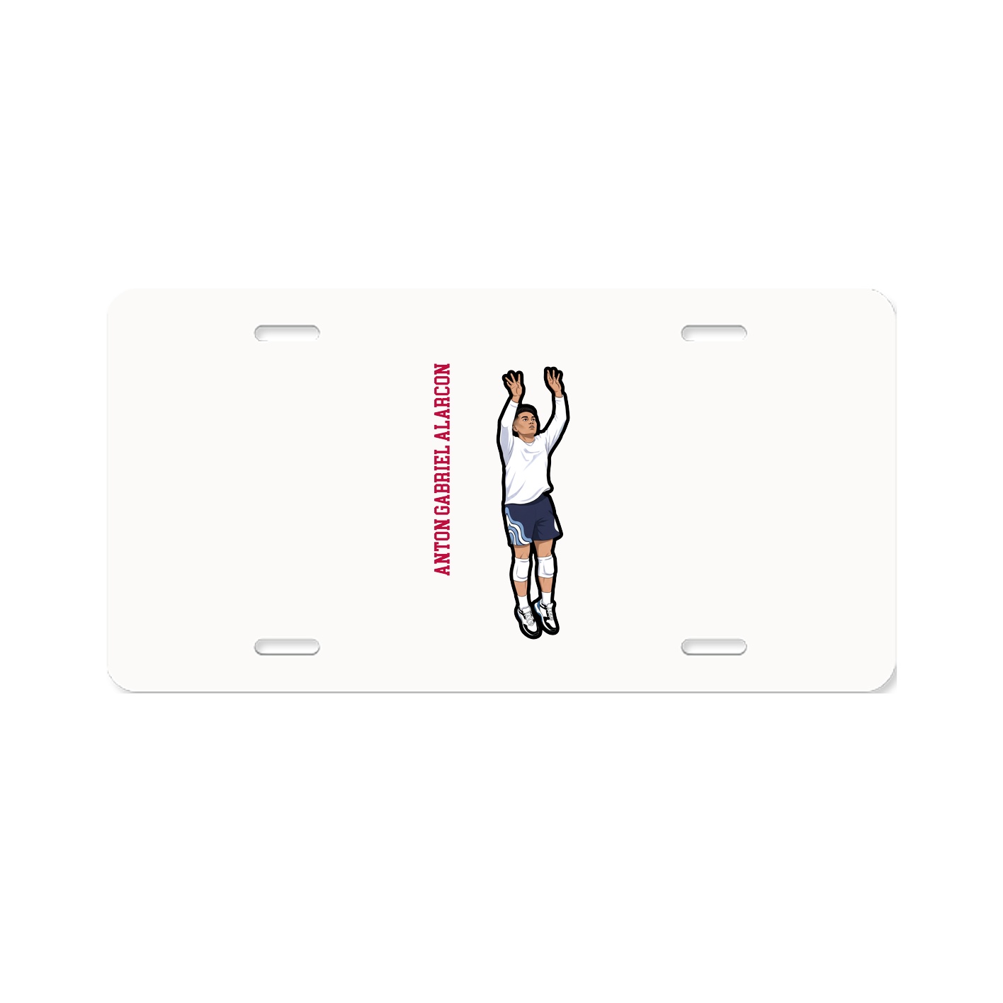 License Plate — Name Vertical in Classic