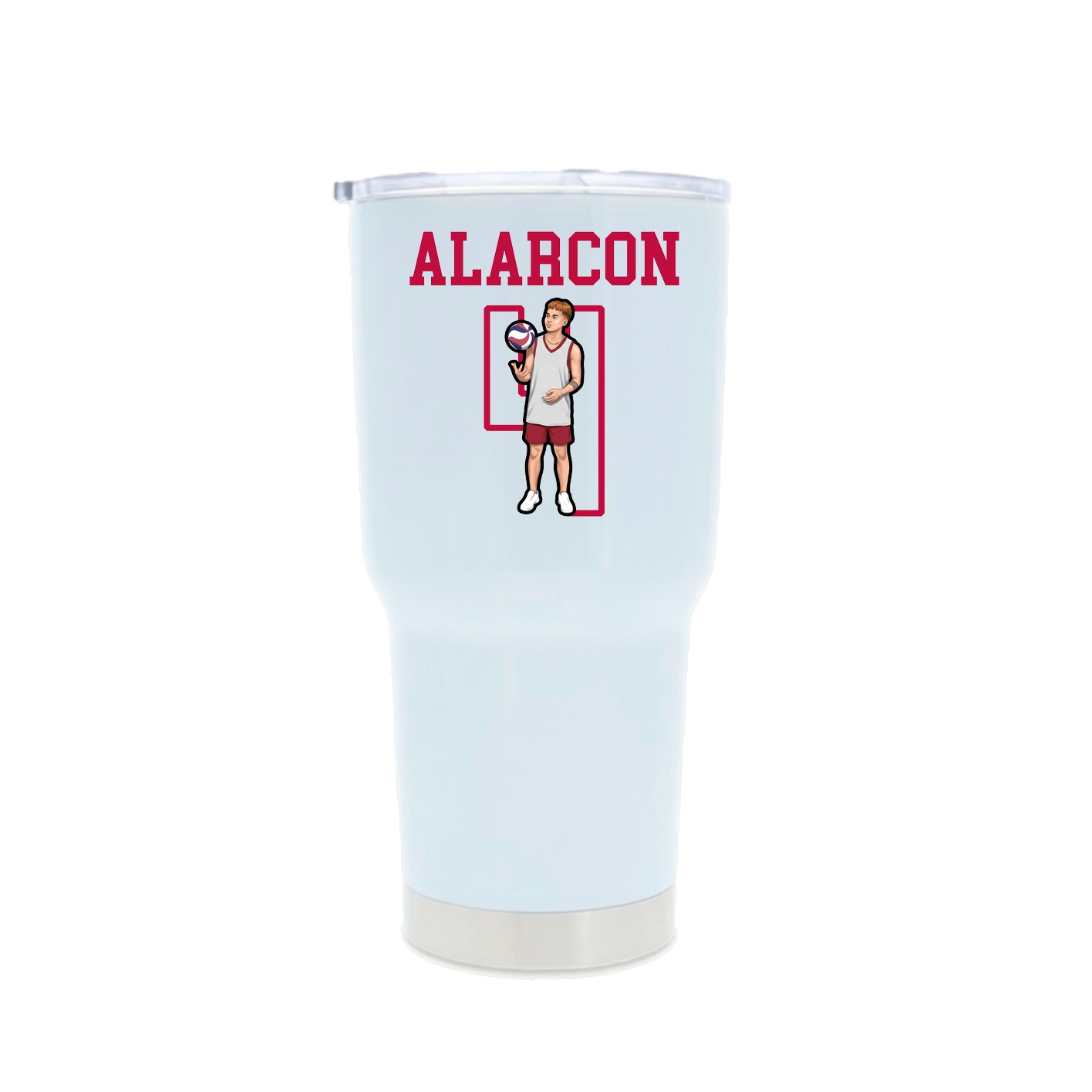 30oz Stainless Steel Tumbler — Shirsey in White
