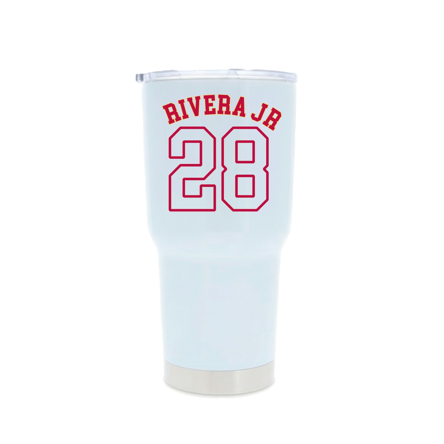 30oz Stainless Steel Tumbler — Shirsey Arch in White