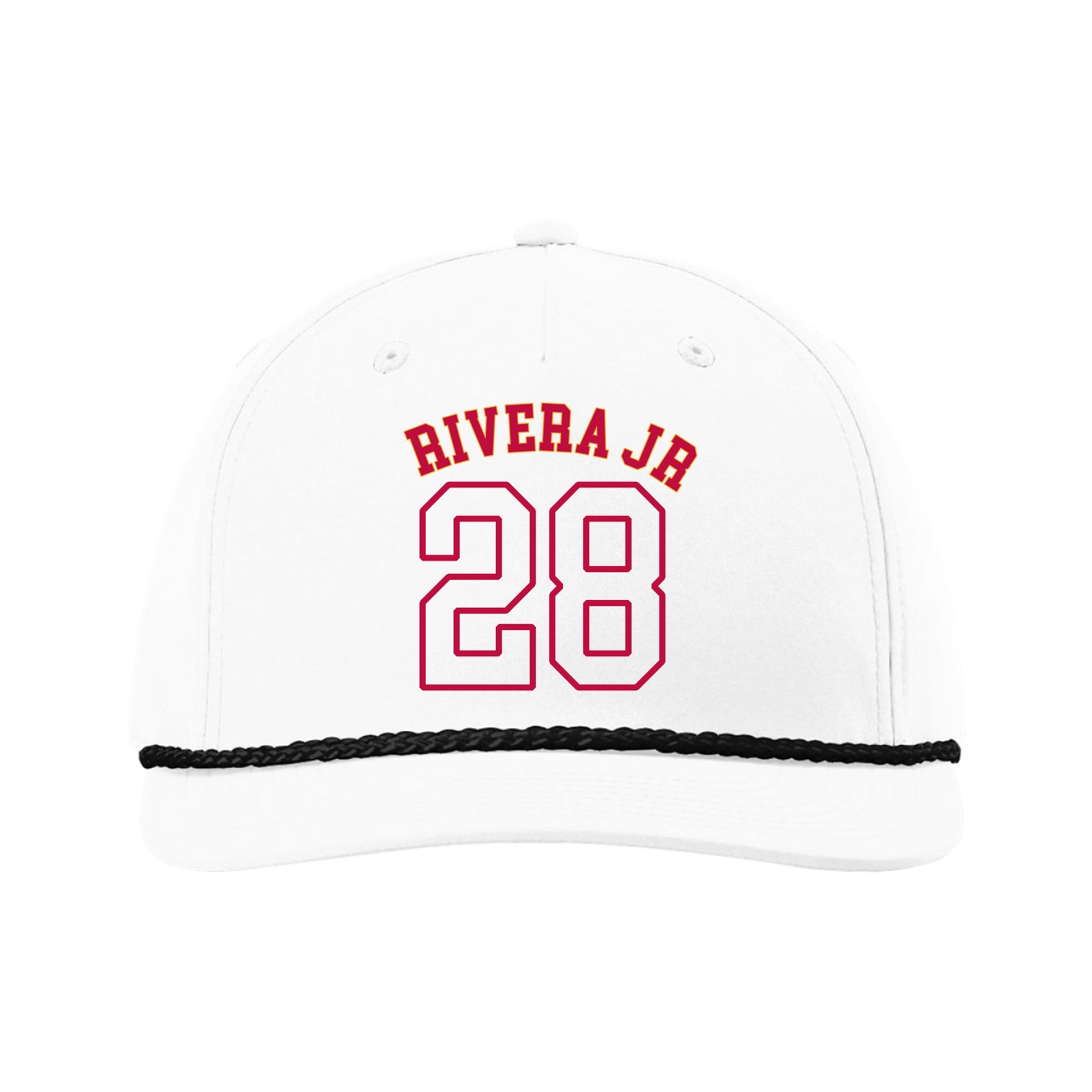 Five-Panel Classic Rope Cap — Shirsey Arch in White