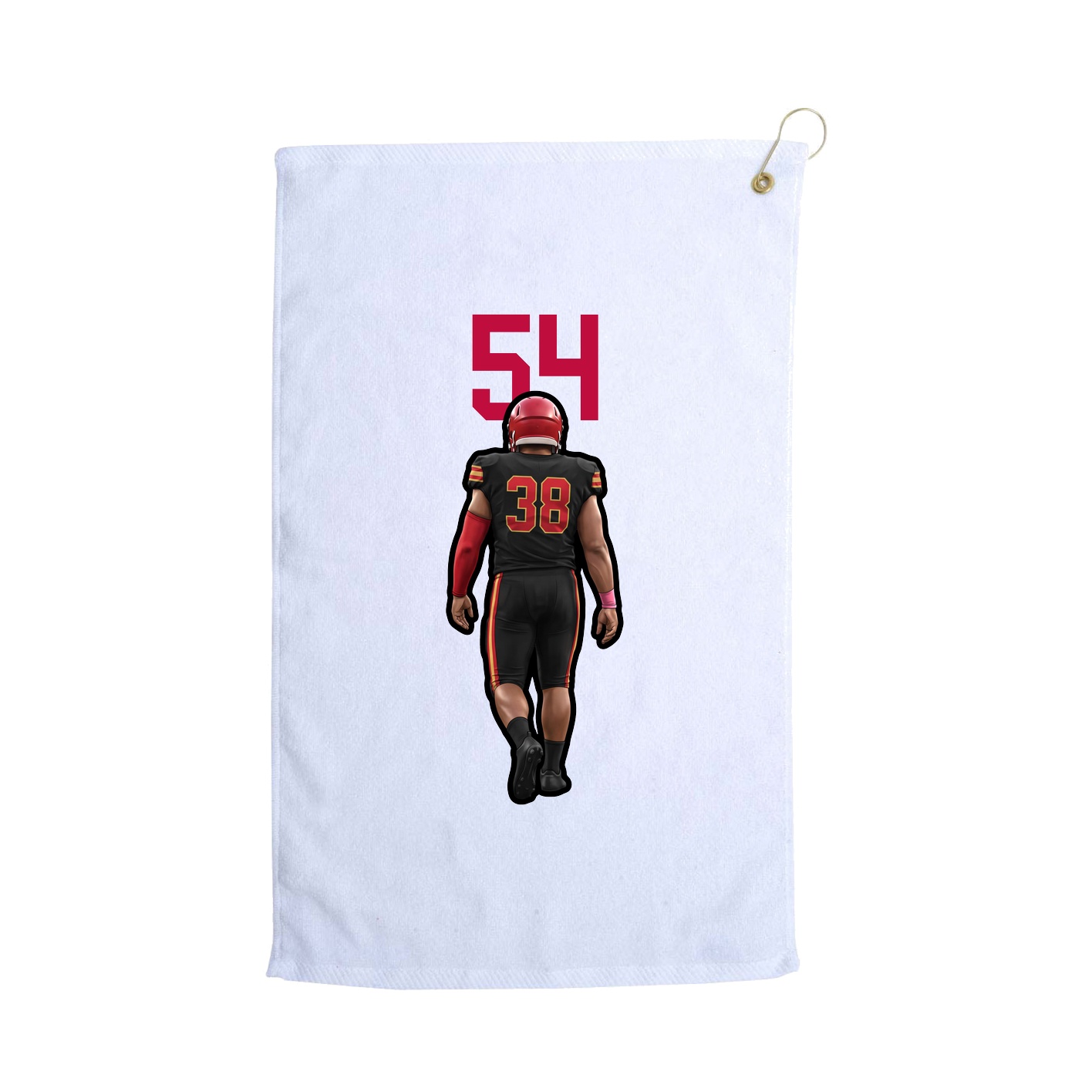 Golf Towel — Number Top in White