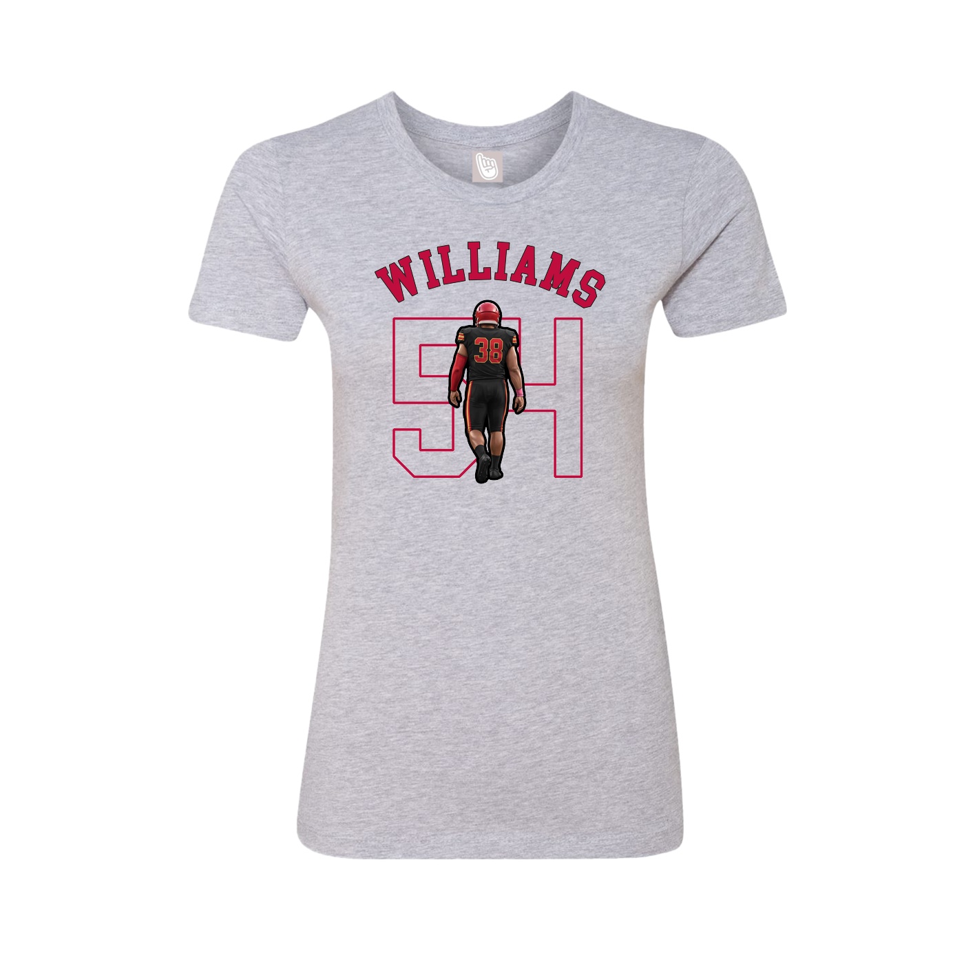 Fitted Women's Tee — Shirsey Arch in Grey