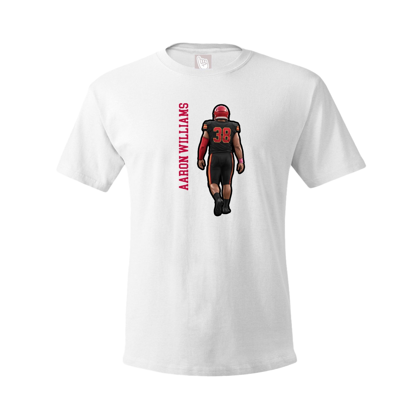Tee — Name Vertical in White