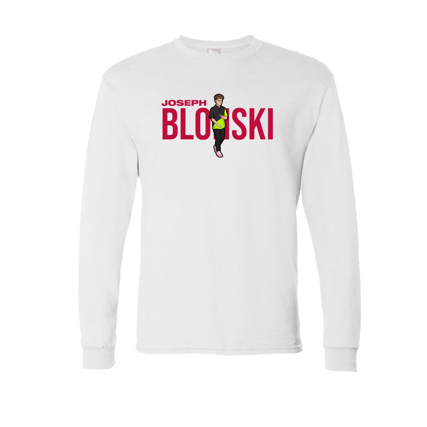 Long Sleeve Tee — Player Name in White