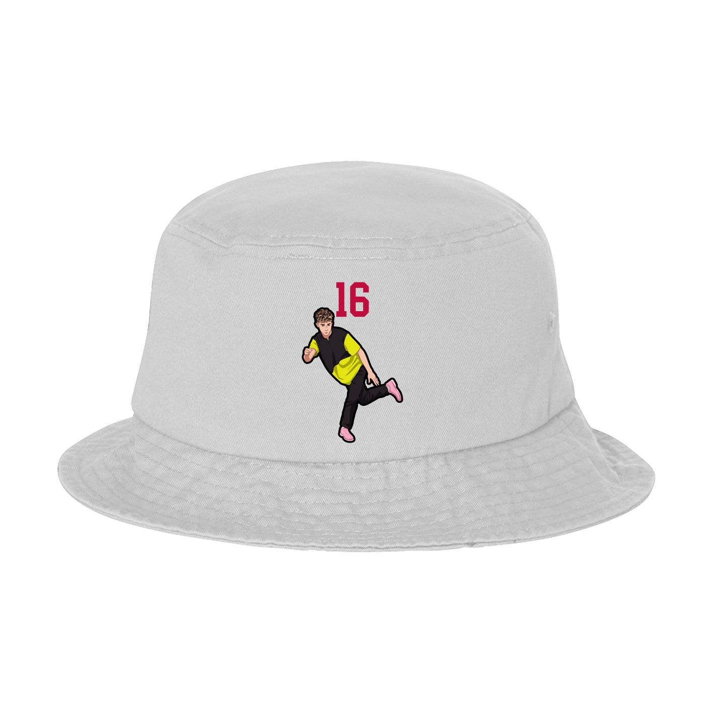 Bucket Cap — Number Top in White
