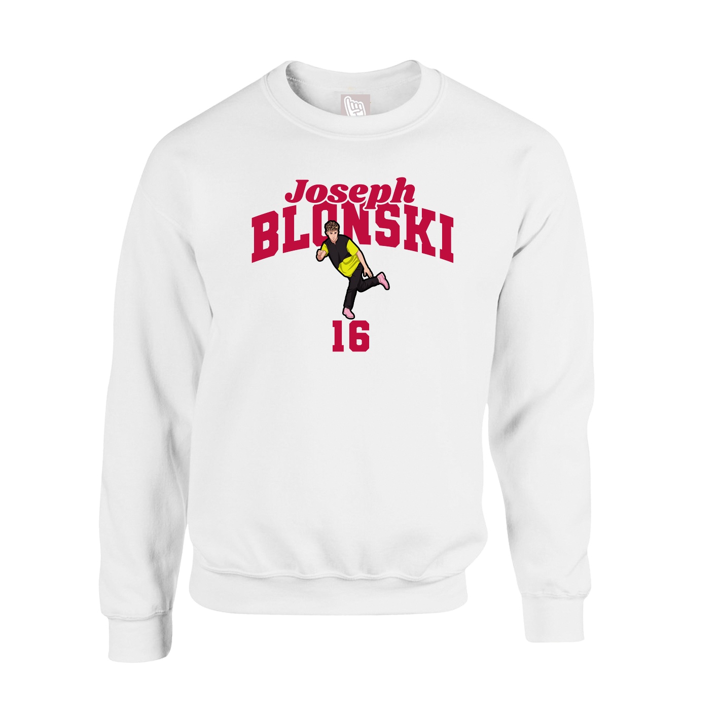 Fleece Crew — Signature Arch in White
