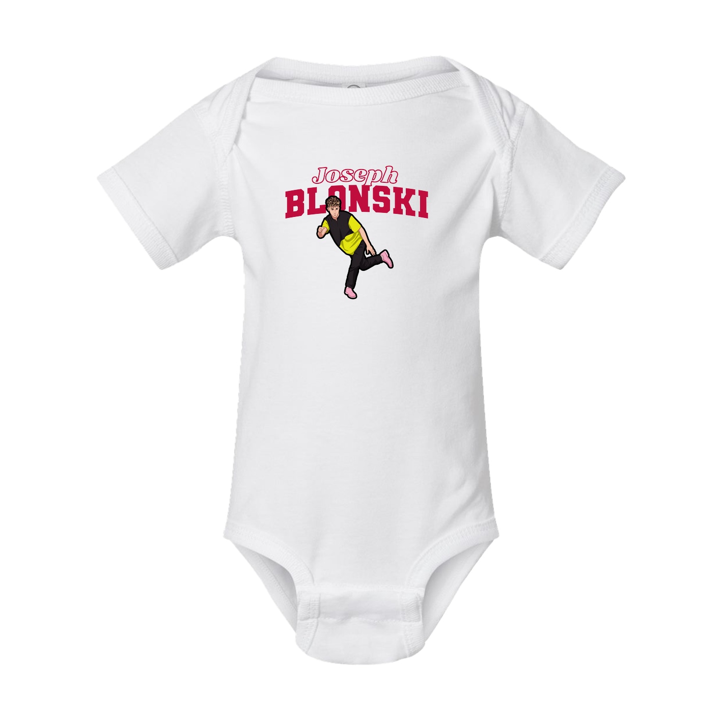 Baby Onesie — Name Arch in White