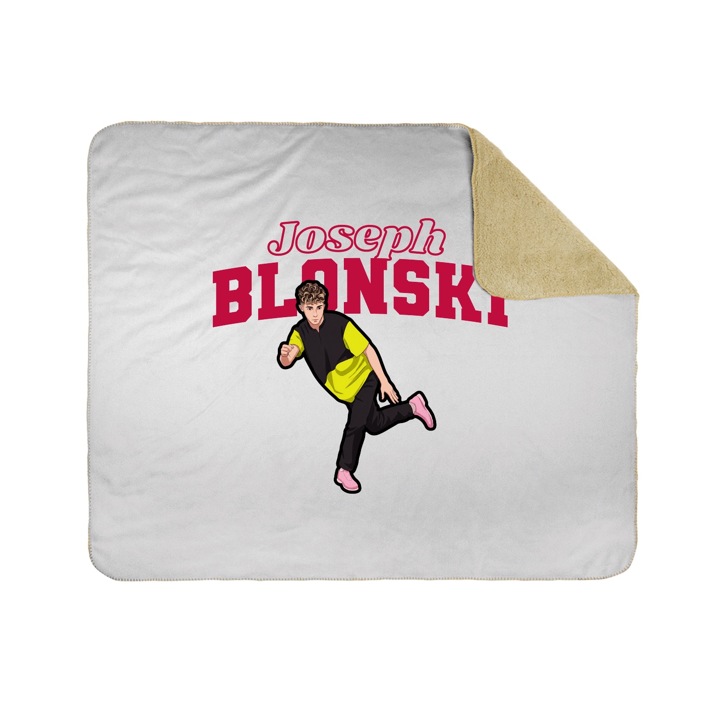 Throw Blanket — Name Arch in White