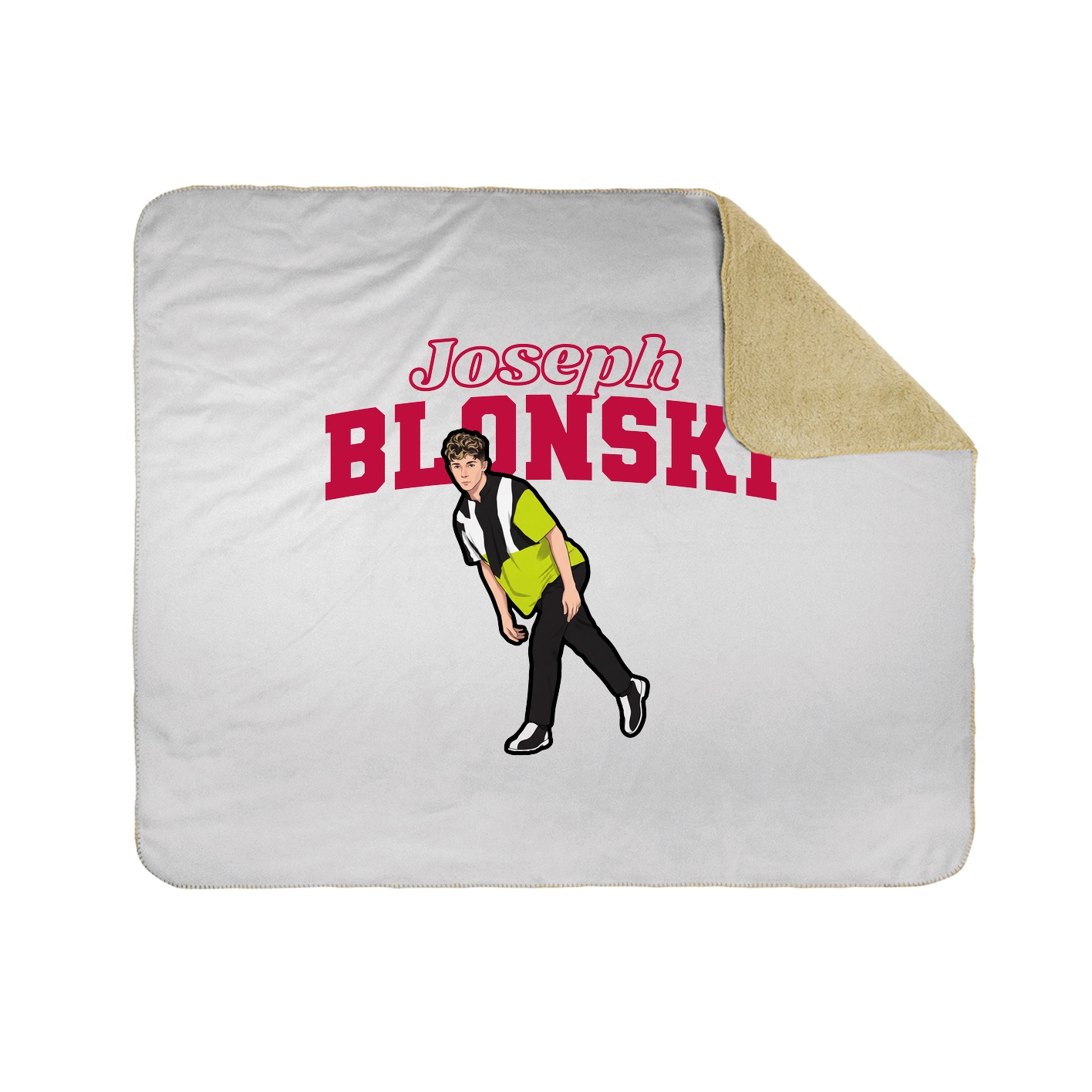 Throw Blanket — Name Arch in White