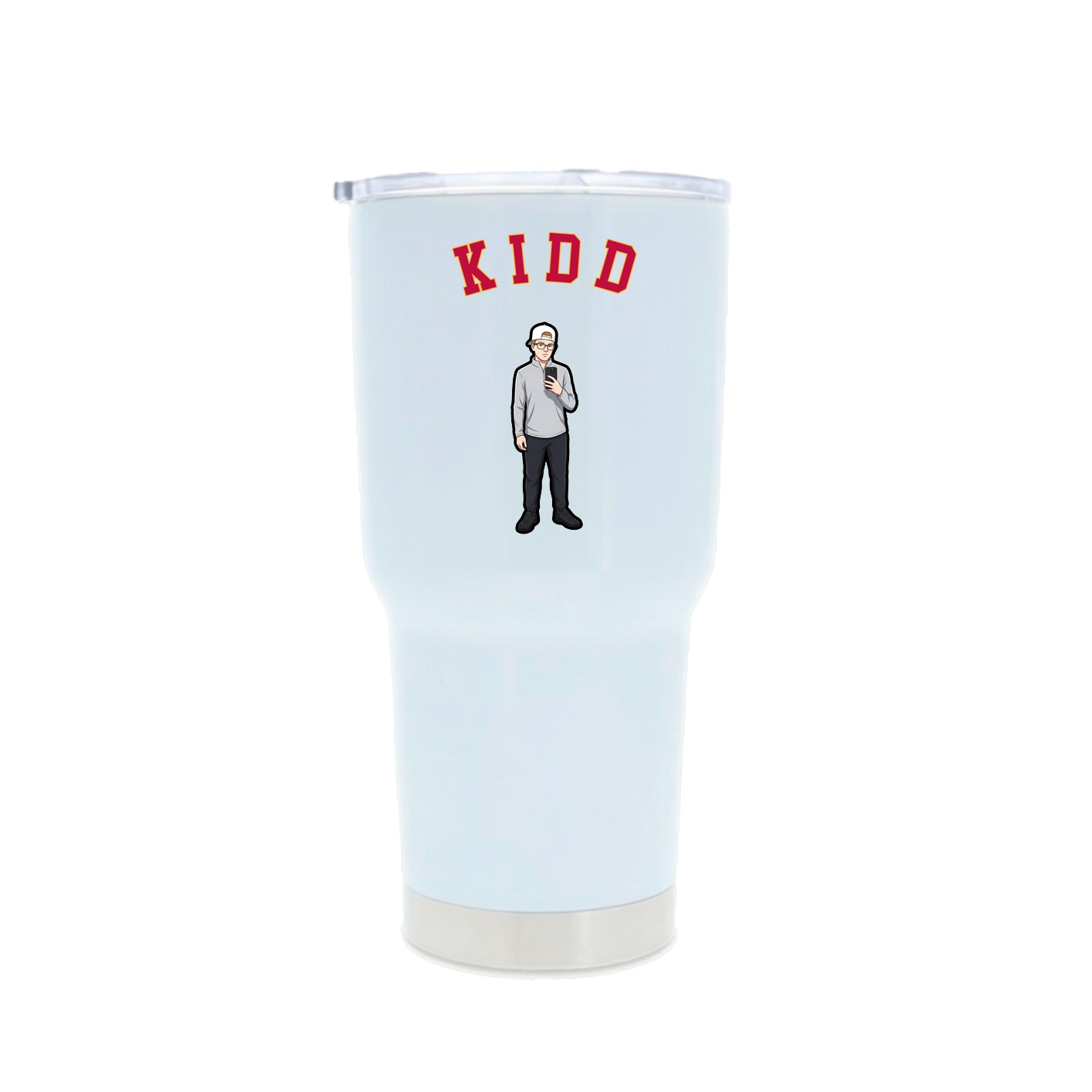 30oz Stainless Steel Tumbler — Shirsey Arch in White