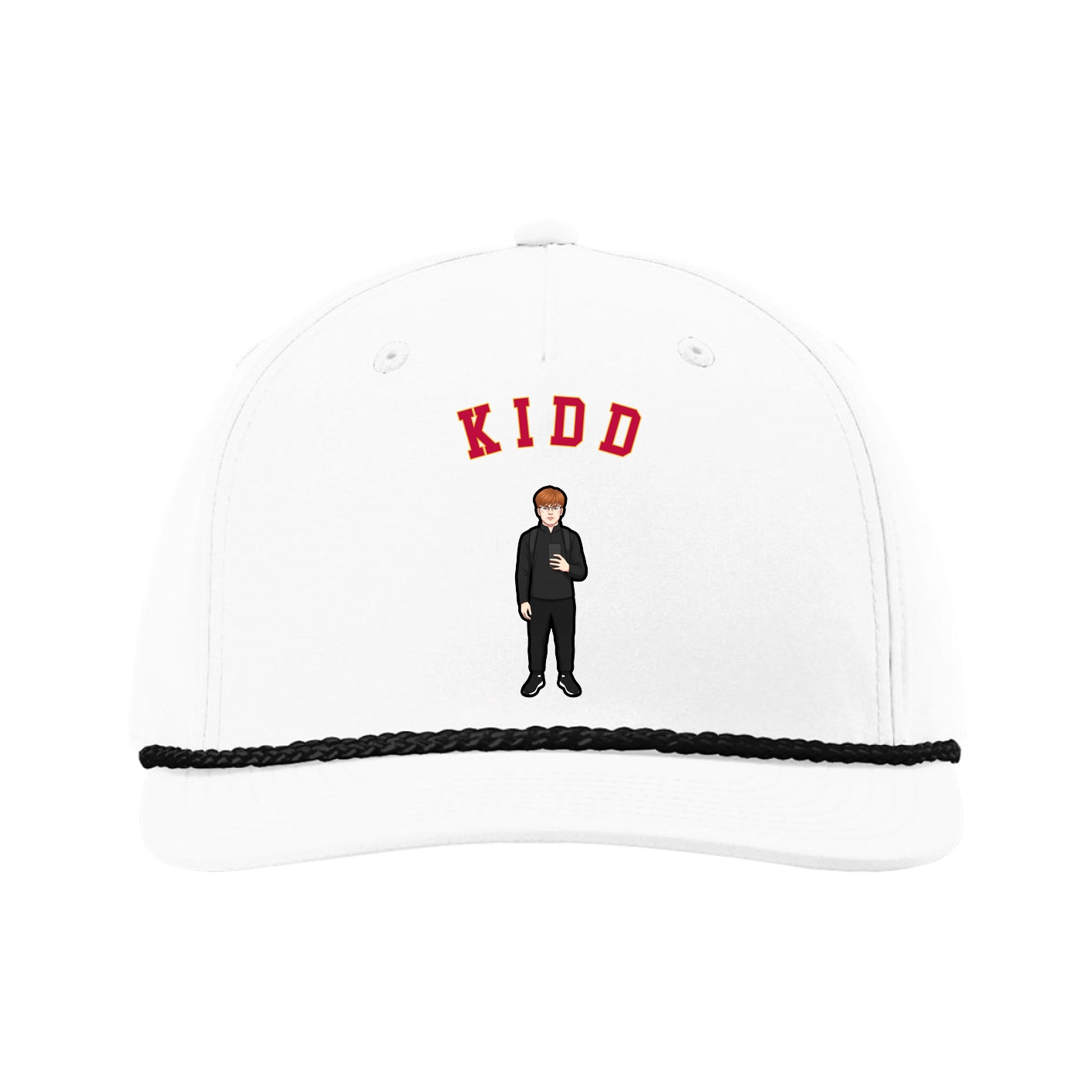 Five-Panel Classic Rope Cap — Shirsey Arch in White