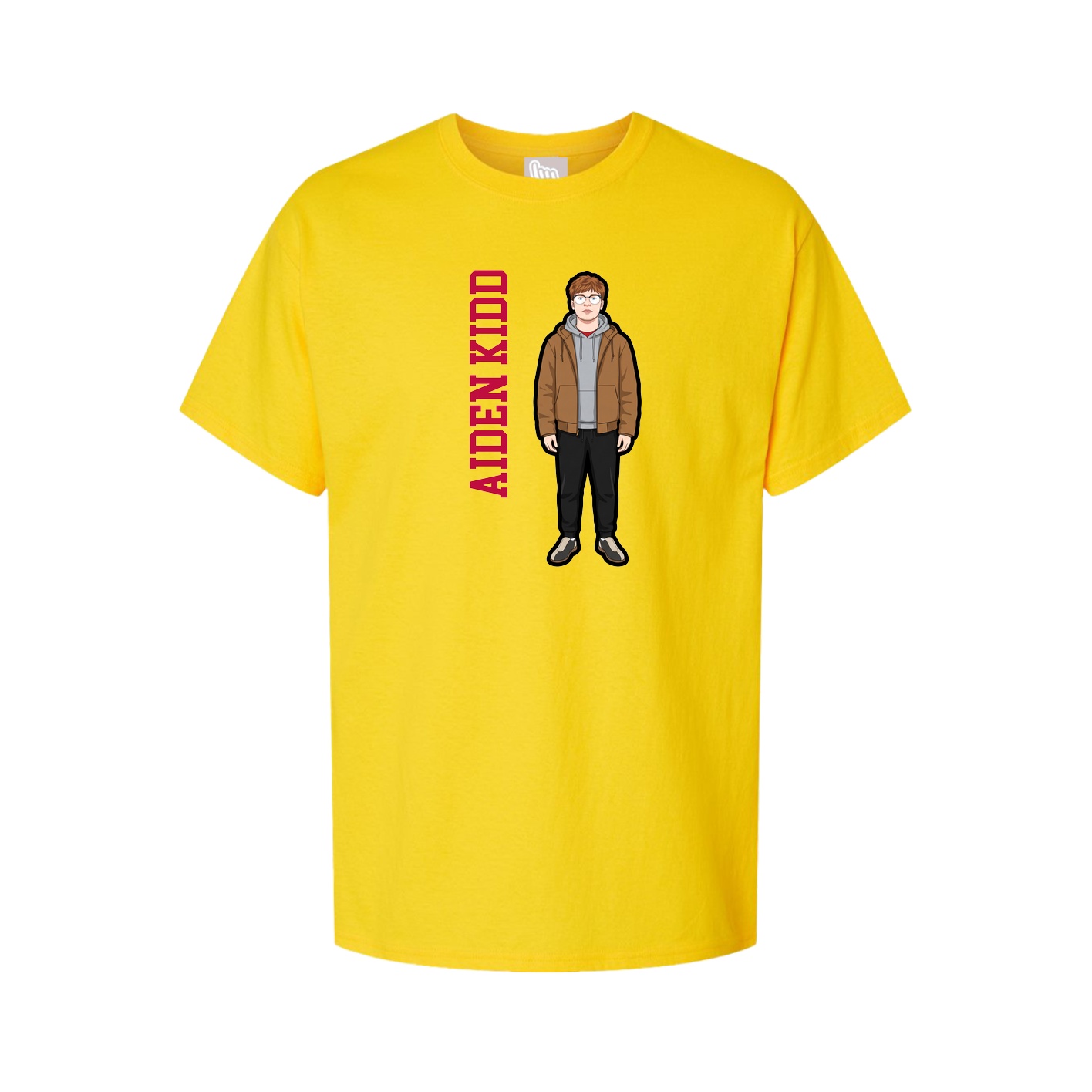 Tee — Name Vertical in Gold