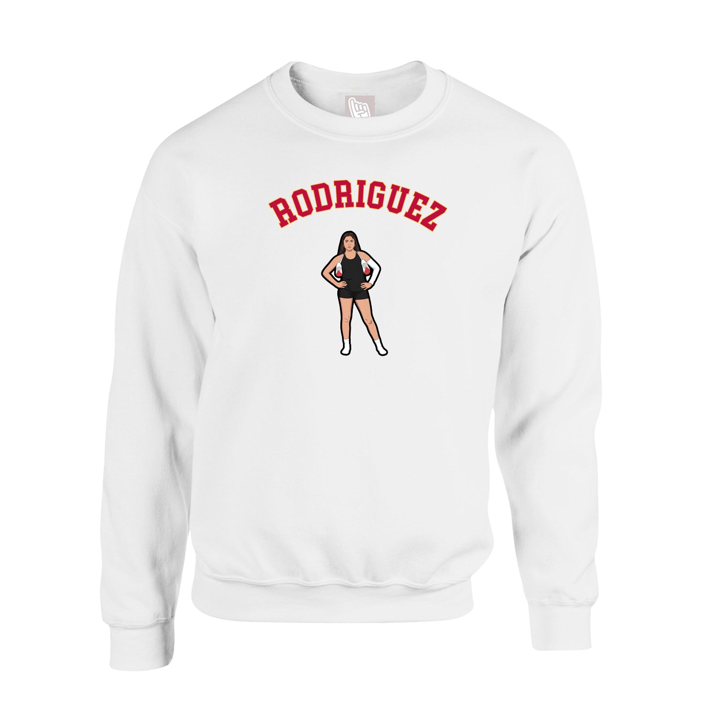 Fleece Crew — Shirsey Arch in White