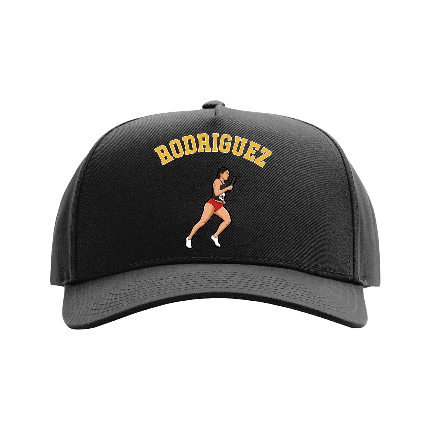 Full Fabric Five-Panel Champ Cap — Shirsey Arch in Black