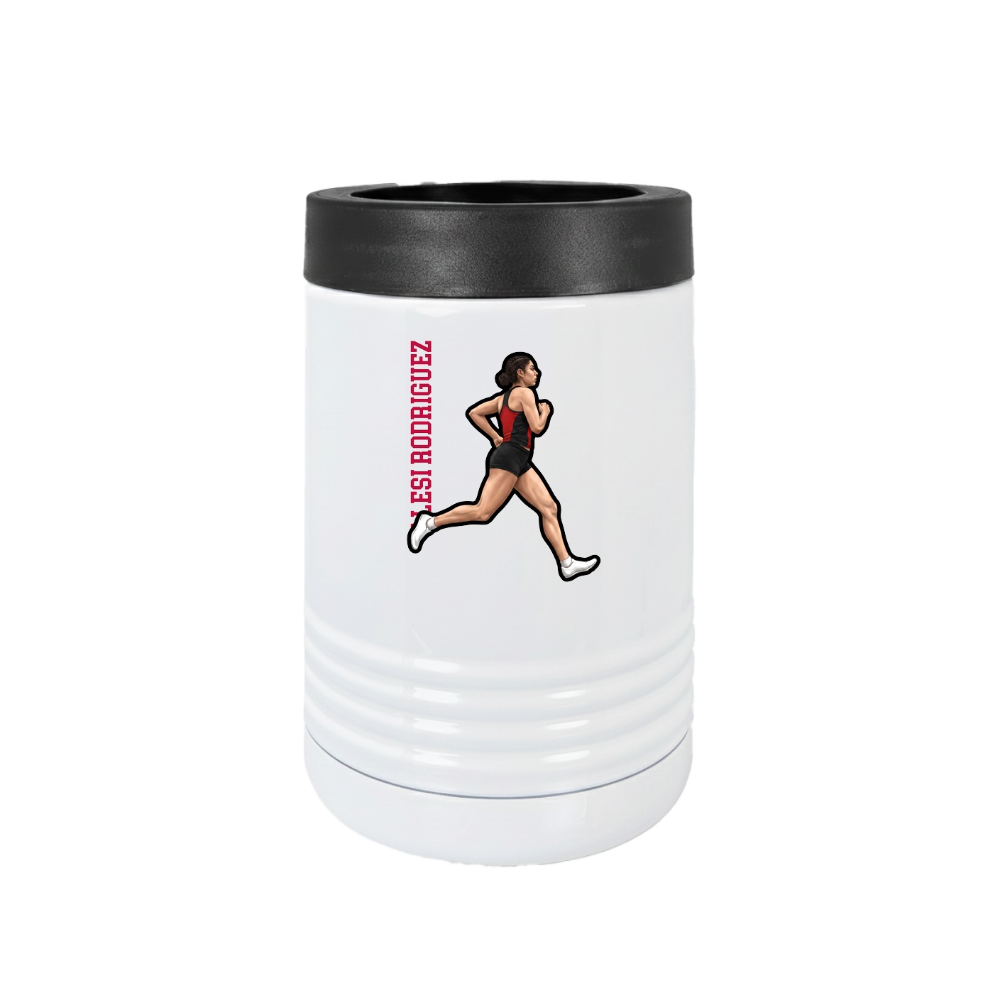 Beverage Holder — Name Vertical in White