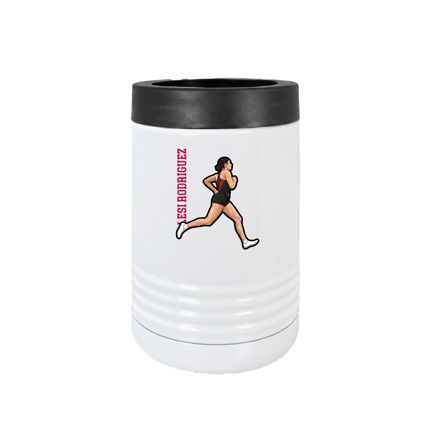 Beverage Holder — Name Vertical in White