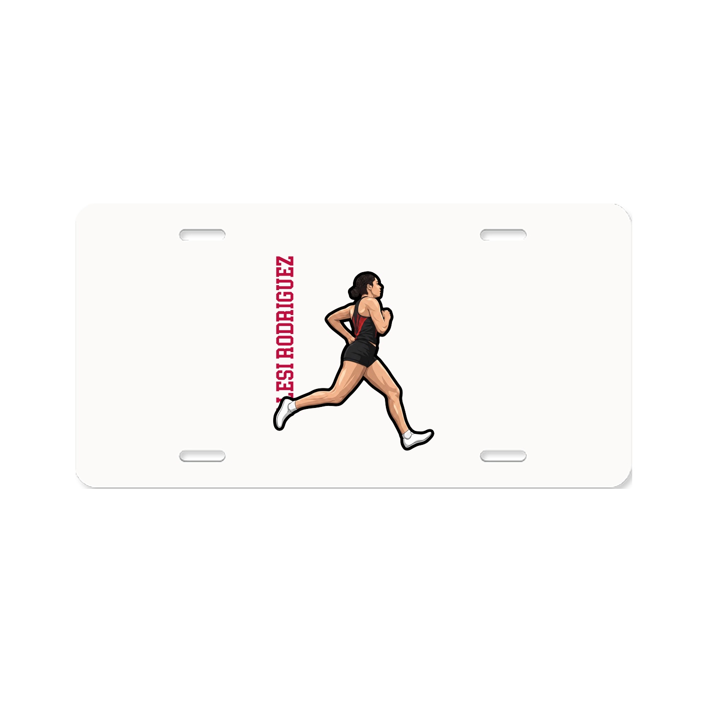 License Plate — Name Vertical in Classic