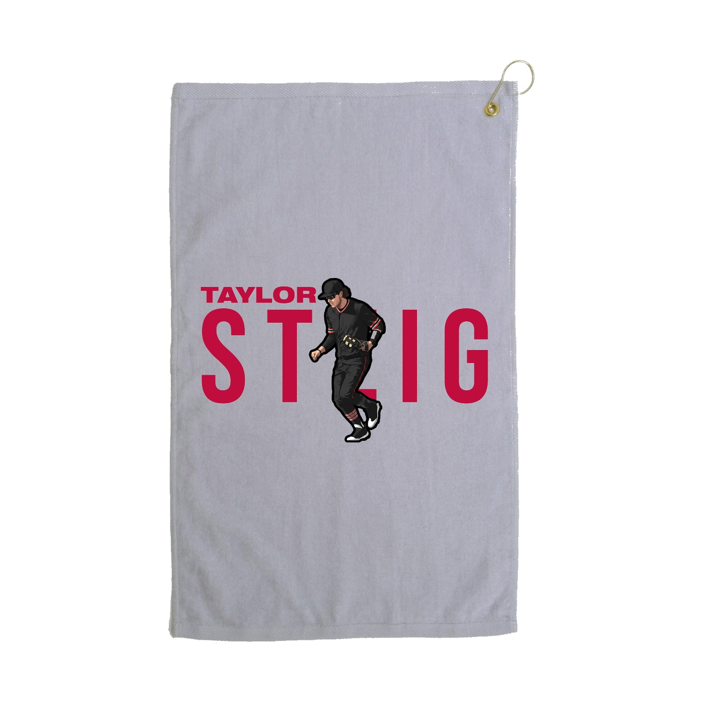 Golf Towel — Player Name in Grey