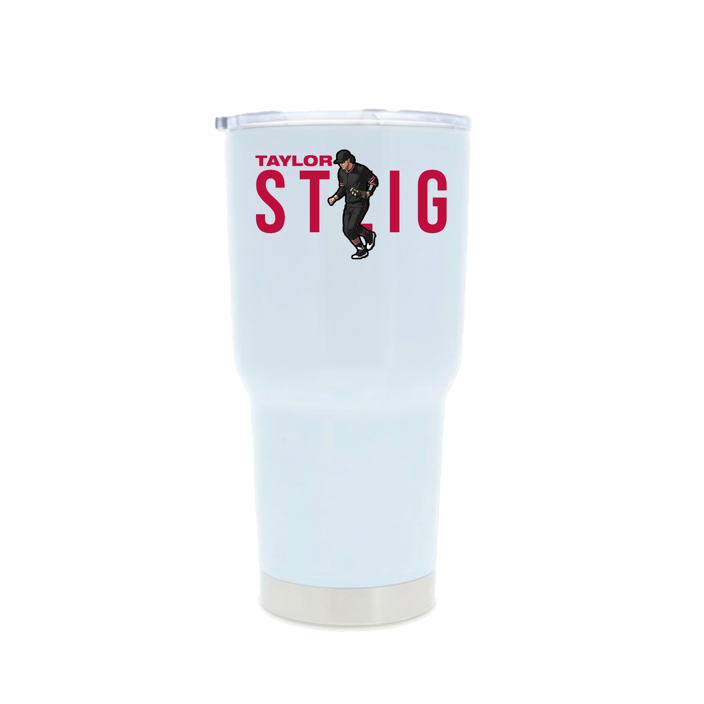 30oz Stainless Steel Tumbler — Player Name in White