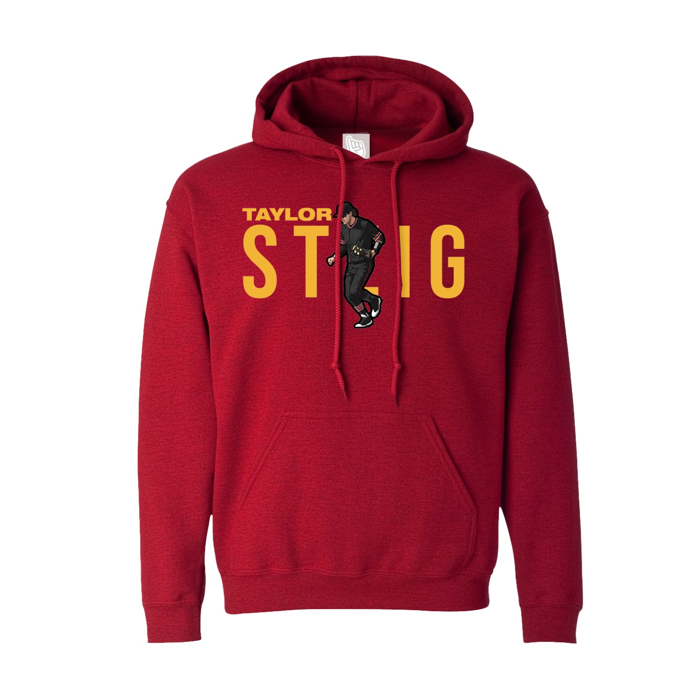 Hoodie — Player Name in Crimson