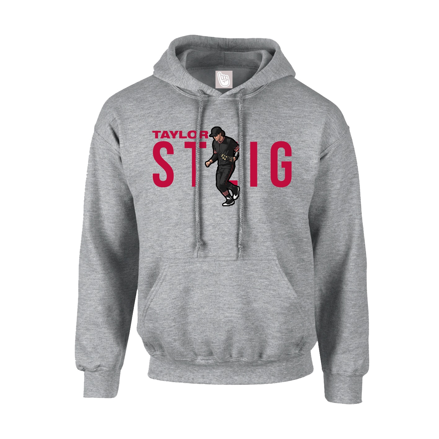 Youth Hoodie — Player Name in Grey
