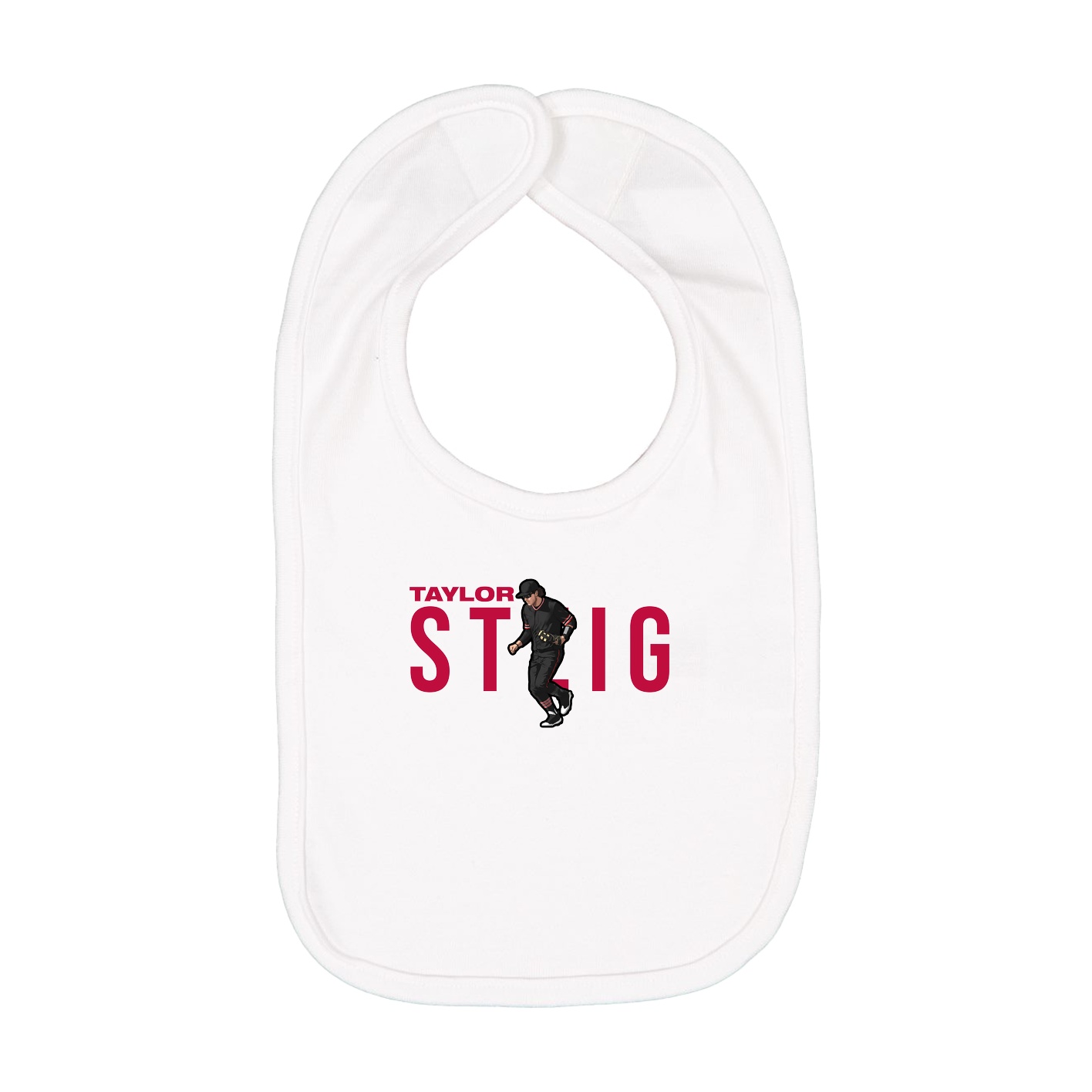 Infant Bib — Player Name in White