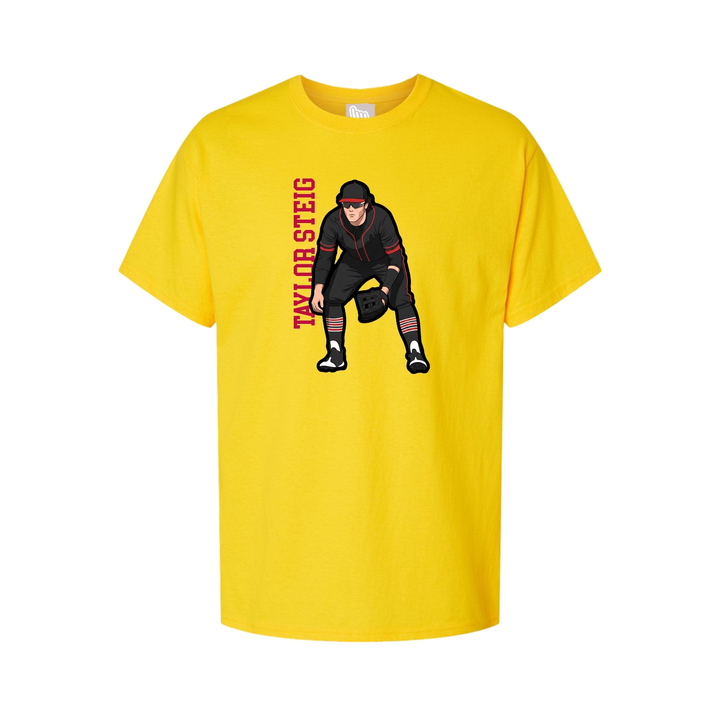 Tee — Name Vertical in Gold