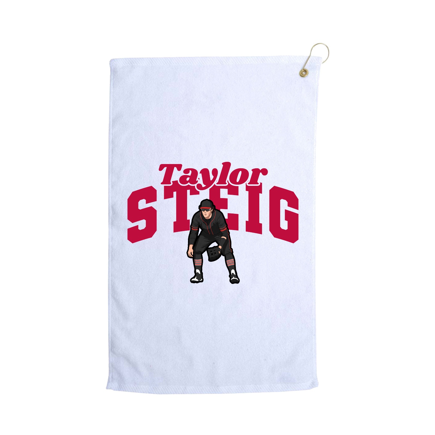 Golf Towel — Signature Arch in White