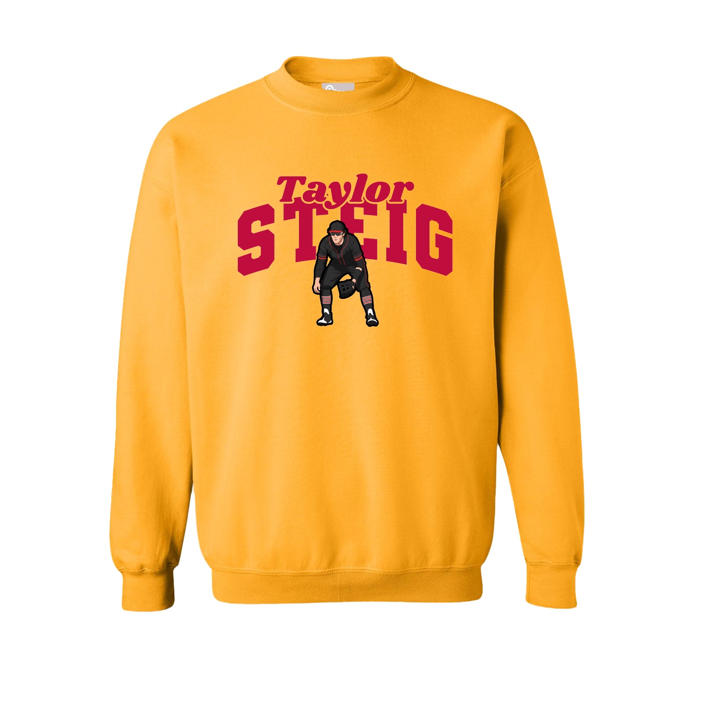 Fleece Crew — Signature Arch in Gold