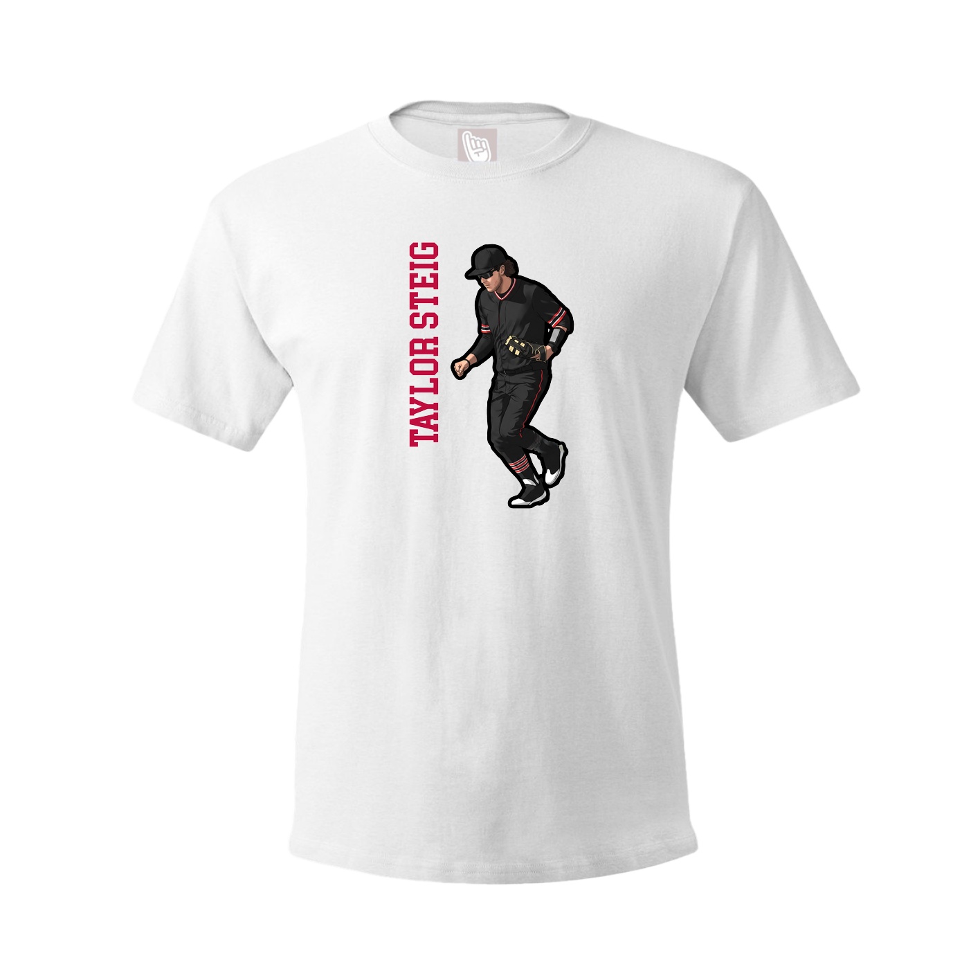 Youth Tee — Name Vertical in White
