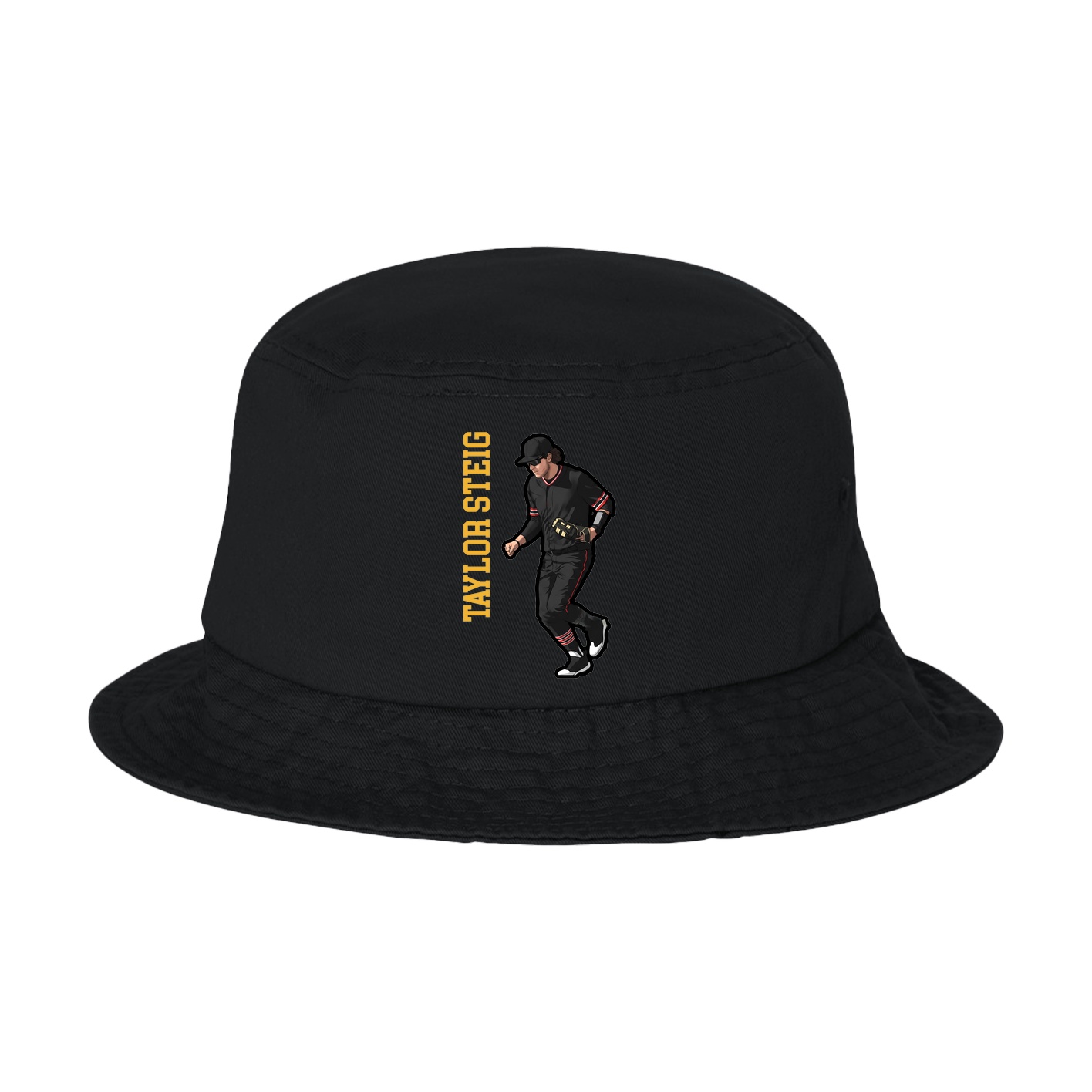 Bucket Cap — Name Vertical in Black