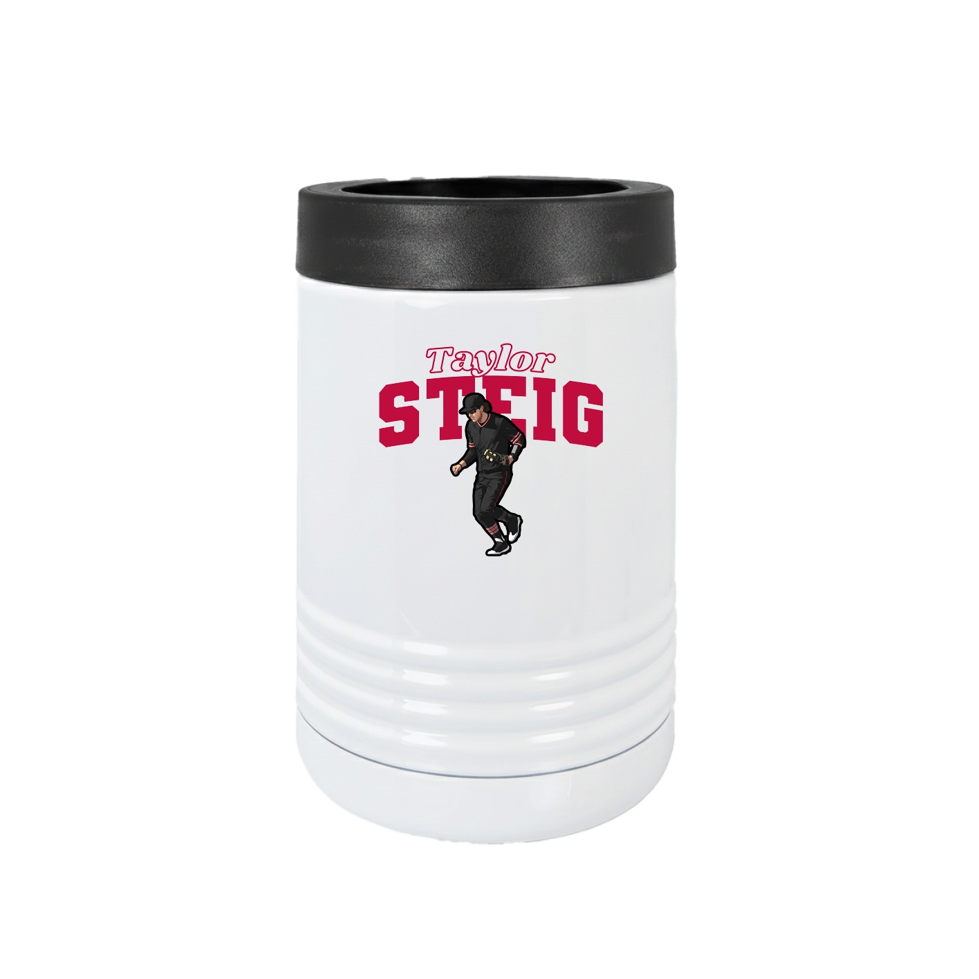 Beverage Holder — Name Arch in White